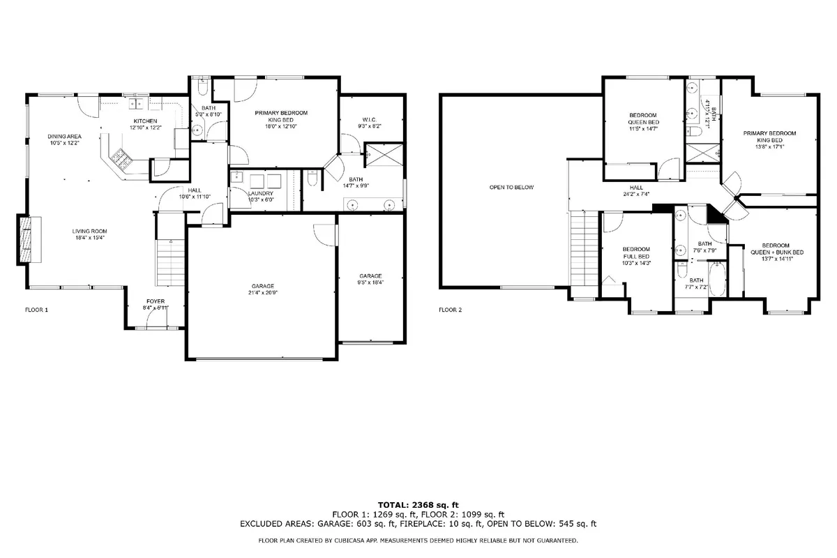 This interior, open-concept space showcases a seamless transition between the primary bedroom, garage, living room, and dining area. The area is spacious and welcoming for family gatherings, emphasizing convenient access to garage storage and communal living.